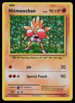Hitmonchan 62/108 Holo Rare Evolutions Pokemon NM - Image 1
