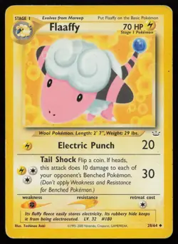 Flaaffy 28/64 Unlimited Uncommon Neo Revelation Pokemon English MP - Image 1