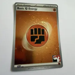 Pokemon TCG Fighting Energy SVE EN 006 Prize Pack Stamp Cosmo Holo SWIRLS NM - Image 1