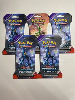 5 Pokemon Scarlet & Violet Temporal Forces Sleeved Booster Packs - Image 1