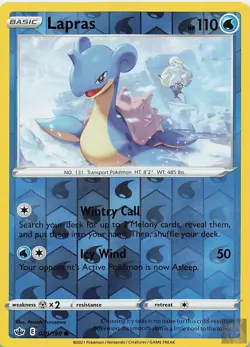 Lapras 029/198 Chilling Reign Pokemon Reverse Holo Lightly Played - Image 1