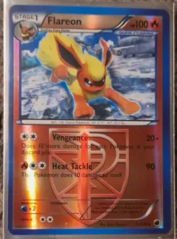 Pokemon Flareon Team Plasma 12/116 Plasma Freeze NEW NON- USED Rever Holo Card M - Image 2