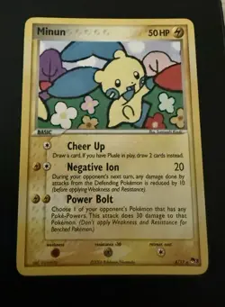 Pokemon TCG Minun Holo Rare Card 4/17 Pop Series 3 - Image 2