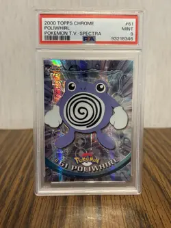 Pokemon Topps Chrome Spectra Poliwhirl Psa 9 - Image 1