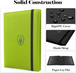 Premium Card Binder 9 Pocket, Fabmaker PU Cover Trading Card Binder for 360 - Image 2