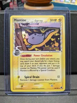 Pokemon Mantine Delta Species 20/101 Dragon Frontiers Reverse Holo NM 2006 Stamp - Image 1