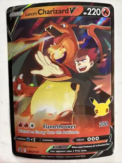LANCE'S CHARIZARD V SWSH133 PROMO SWORD & SHIELD PROMO POKEMON NM/M - Image 1