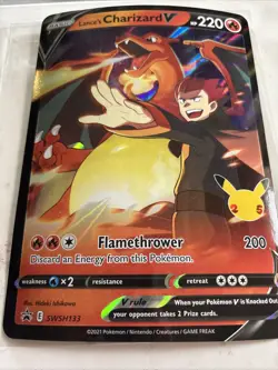 LANCE'S CHARIZARD V SWSH133 PROMO SWORD & SHIELD PROMO POKEMON NM/M - Image 3