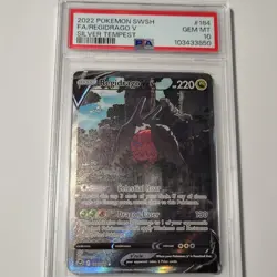 Pokemon 2022 Silver Tempest Regidrago V 184/195 PSA 10 Full Art Holo - Image 1