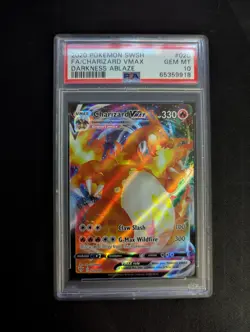 2020 POKEMON SWORD & SHIELD DARKNESS ABLAZE #020 FULL ART/CHARIZARD VMAX PSA 10 - Image 1