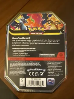 2026 Pokemon Mega Charizard ex Factory Sealed Tin Box - 4 Booster Packs - 1 Foil - Image 2