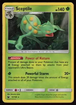 SCEPTILE 10/168 CRACKED ICE HOLO RARE CELESTIAL STORM HP - Image 1