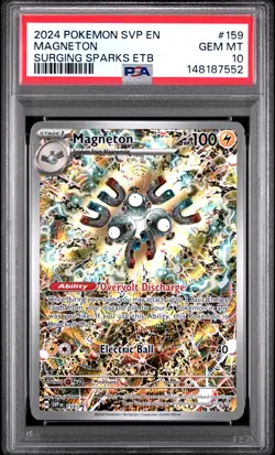 2024 POKEMON SVP EN-SV BLACK STAR PROMO #159 MAGNETON PSA 10 - Image 1