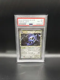 2010 Pokemon HeartGold & SoulSilver Unleashed Steelix #87/95 PSA 8 - Image 1