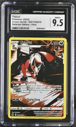 ✨✨ CGC 9.5 Thievul GG17/GG70 Crown Zenith Secret Illustration Rare Pokemon Card - Image 1