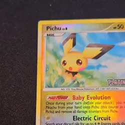 Pichu 45/100 Reverse Holo - Platinum Promo Pokemon Card - LP-Burger King promo - Image 3