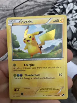 Pokemon 2011 Black & White Base Pikachu Holo Secret Rare Card #115/114 Hp - Image 1
