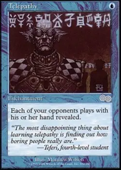 MTG - Telepathy - Urza's Saga - MP, English Magic FLAT RATE SHIP - Image 1