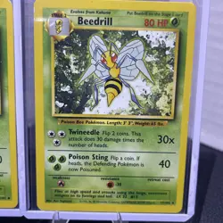 Pokemon TCG Evolution Family Beedrill Kakuna Weedle GrassEnergy Base Set 17/102 - Image 2