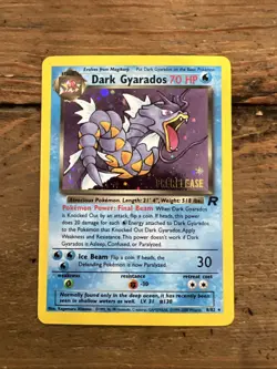 Dark Gyarados Pokemon Card, Stamped Prerelease Team Rocket 8/82 Holo. NM+ - Image 2