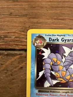 Dark Gyarados Pokemon Card, Stamped Prerelease Team Rocket 8/82 Holo. NM+ - Image 3