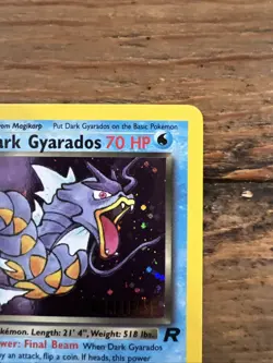 Dark Gyarados Pokemon Card, Stamped Prerelease Team Rocket 8/82 Holo. NM+ - Image 4