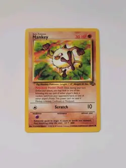 VINTAGE Pokemon - COMMON - 55/64 - Mankey - NEAR MINT/MINT - FREE SHIPPING - Image 1