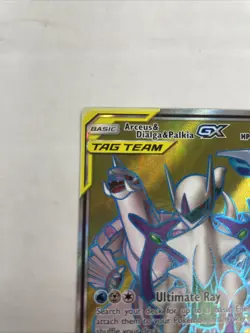 Pokemon TCG Arceus & Dialga & Palkia GX 220/236 Sm-Cosmic Eclipse Full Art Holo - Image 5