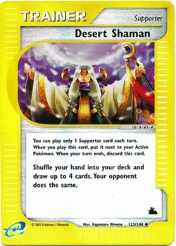 Lightly Played Desert Shaman - 123/144 - Uncommon - Reverse Holo Pokemon Skyridg - Image 1