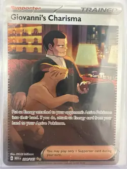 Pokemon Scarlet/Violet Giovanni's Charisma & Caterpie Full Art Holos - Image 1
