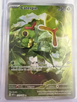 Pokemon Scarlet/Violet Giovanni's Charisma & Caterpie Full Art Holos - Image 2