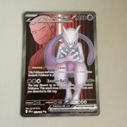 Pokemon TCG Team Rockets Mewtwo EX 213/182 Ultra Rare Destined Rivals - Image 1