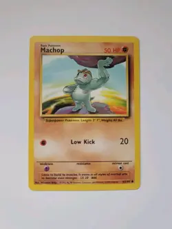 VINTAGE Pokemon - COMMON - 52/102 - Machop - NEAR MINT/MINT - FREE SHIPPING - Image 1