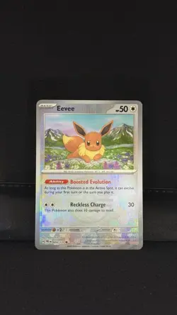 Pokemon Eevee (Master Ball Pattern) Common SV: Prismatic Evolutions 074/131 NM - Image 1