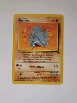 VINTAGE Pokemon - COMMON - 61/64 - Rhyhorn - NEAR MINT/MINT - FREE SHIPPING - Image 1