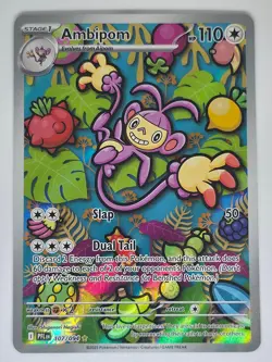 Ambipom 107/094 Illustration Rare Pokemon Phantasmal Flames NM - Image 1
