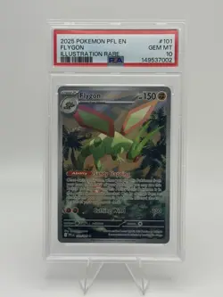 2025 POKEMON PFL EN-PHANTASMAL FLAMES ILLUSTRATION RARE #101 FLYGON PSA 10 🔥 - Image 1