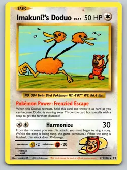 ImakuniU's Doduo 112/108 Secret Rare Evolutions Pokemon Near Mint - Image 1