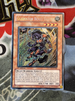 EU Yu-Gi-Oh! Gladiator Beast Darius - LCGX-EN244 - Secret Rare - 1st Ed - VLP - Image 1