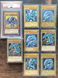 Blue-Eyes White Dragon x8 Mint to Played, all Holos - Image 1
