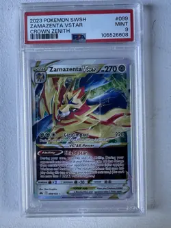 Zamazenta Vstar 099/159 Crown Zenith HOLO Rare Pokemon Card PSA 9 MINT - Image 1