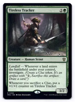 Tireless Tracker NM Commander: Murders at Karlov Manor 0190 MTG Regular - Image 1