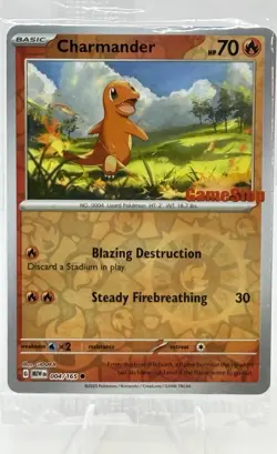 Pokemon Charmander #004/165 Promo Reverse Holo GameStop Exclusive 2023 English - Image 1