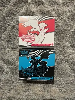 Pokemon Black Bolt and White Flare Elite Trainer Box ETB Set of 2 FACTORY SEALED - Image 1