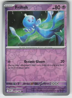 Frillish 044/086 Common White Flare Pokemon Reverse Holo Near Mint - Image 1