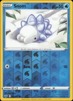 Pokemon - Snom #063/202 - SWSH01: Sword & Shield Base Set Reverse Holo - Image 1