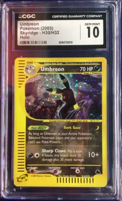 Pokemon Umbreon Skyridge Holo Rare #H30/H32 CGC 10 Gem Mint - Image 1