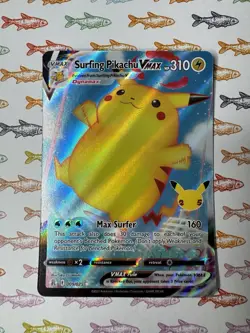 ✨Pokemon - Surfing Pikachu VMAX 009/025 (Celebrations) Holo - Image 1