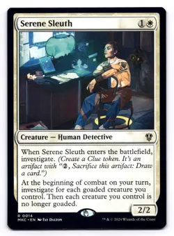 Serene Sleuth NM Commander: Murders at Karlov Manor 0014 MTG Regular - Image 1