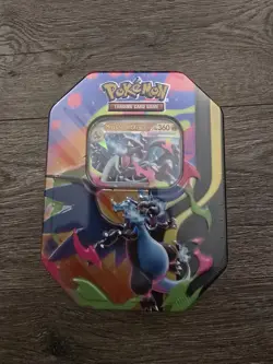 Pokemon TCG Mega Charizard X ex Tin 4 Booster Packs & Charizard Promo Sealed - Image 1